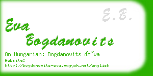 eva bogdanovits business card